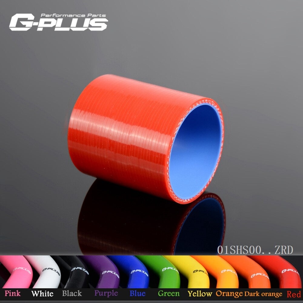 Fits 76mm long silicone straight hose coupler turbo intercooler hose red - v