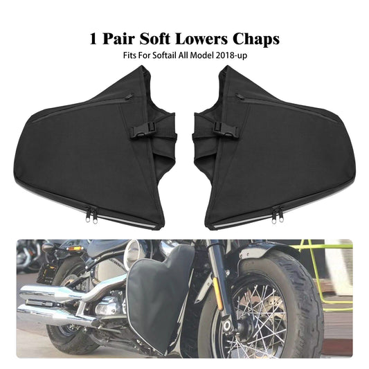 Soft Lowers Chaps Engine Guard Leg Warmer for Harley Softail Breakout 2018-2023