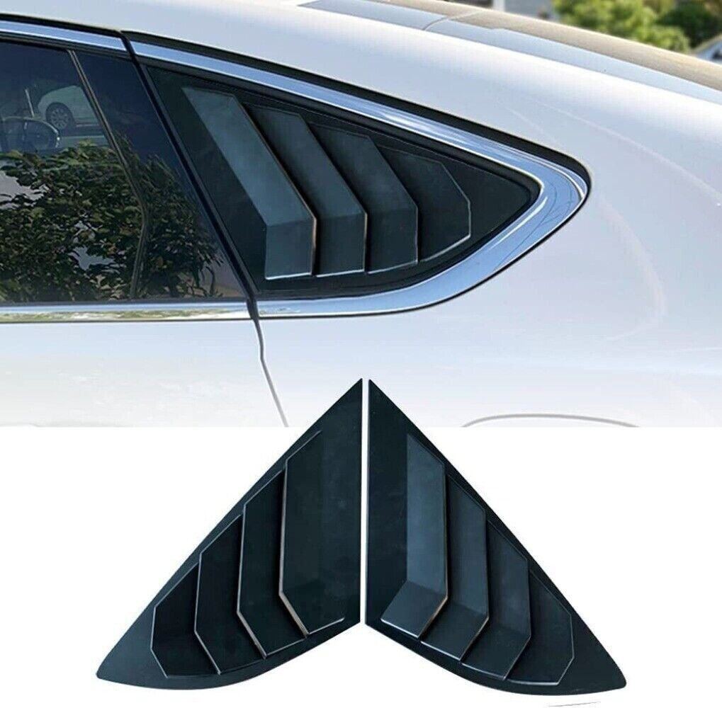 1 Pair For Fusion Mondeo 2013-2020 Rear Side Window Louvers Cover Black New n