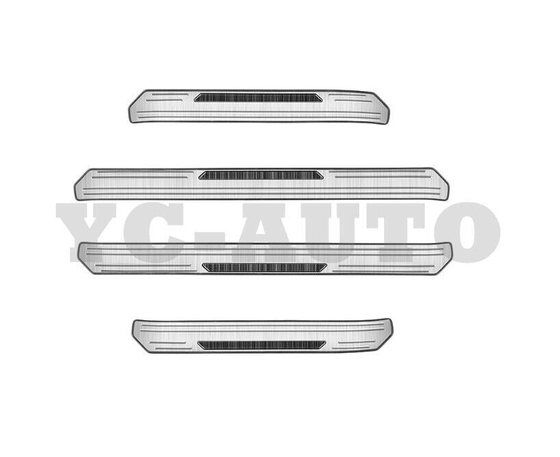 Silvery Stainless Steel Door Sill Scuff Plate For Prius 60 23-24 B n