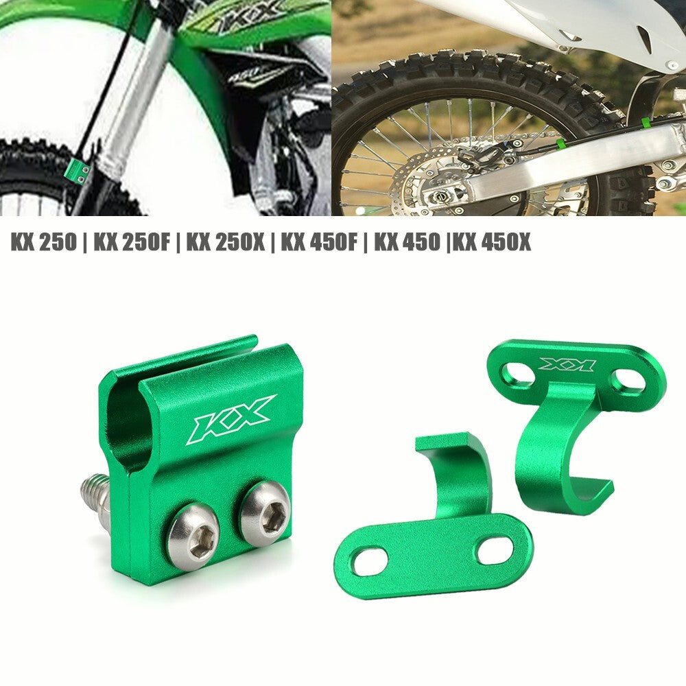 Front Rear Brake Hose Guide Clamps Holder for KAWASAKI KX250F KX450F/X KX 250/X Q