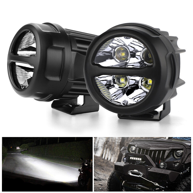 2X 3 LED Work Light Bar Spot Flood Pods Offroad Fog Driving Truck ATV SUV Round