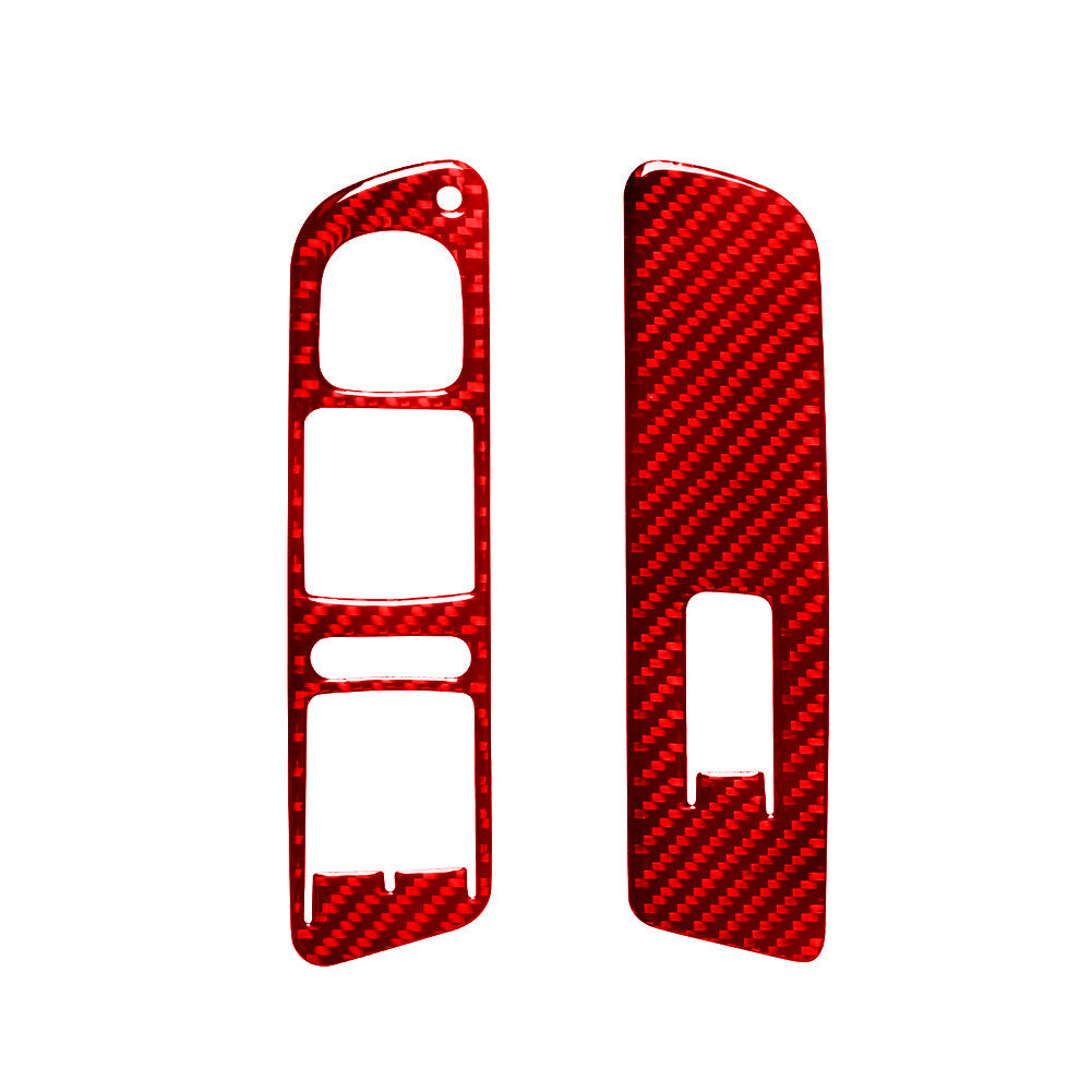 4Pcs Red Carbon Fiber Inner Door Handle Cover Trim For Tundra 2014-2018 v