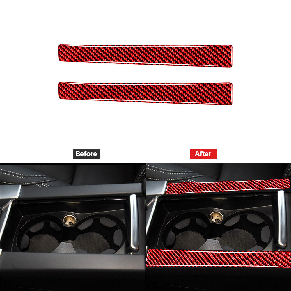 Rear Carbon Fiber Rear Window Control Cover Trim for Passat 2006-2011 v