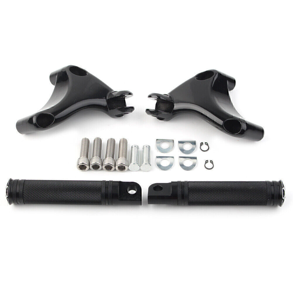 Black Rear Passenger Footrest Peg Mount Fit for Harley Sportster XL883 1200 04-13