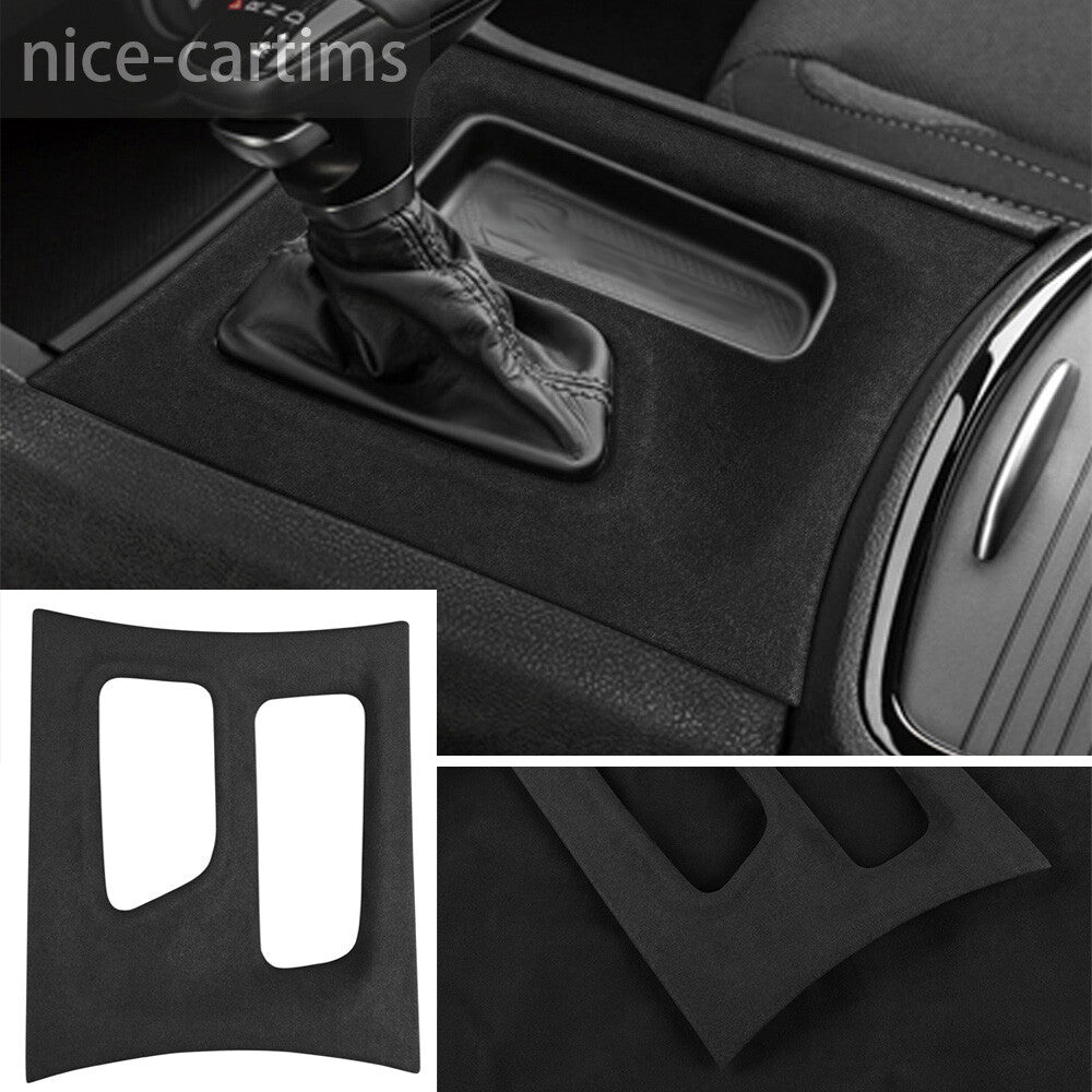 Suede Black Gray Console Gear Shift Box Panel Cover for Dodge Charger 2015-2022