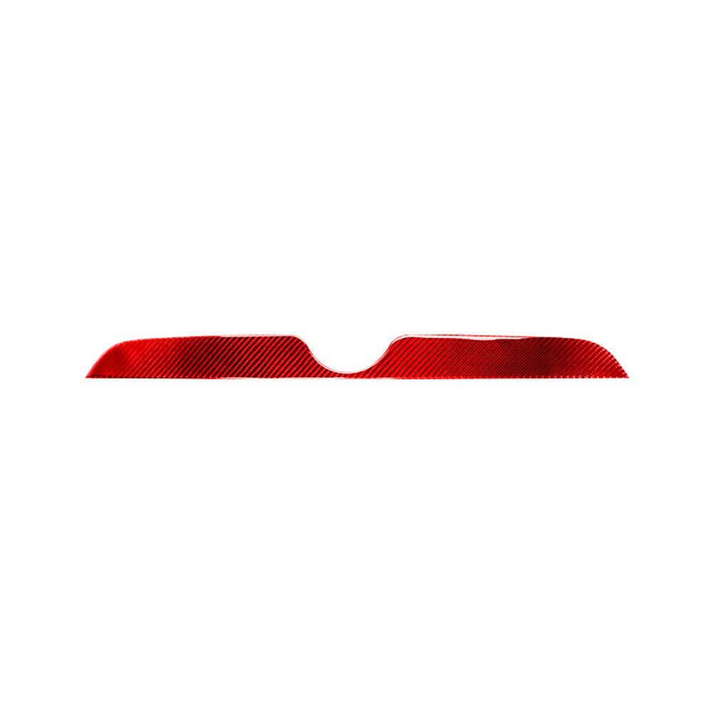 2X Red Carbon Fiber License Plate Lights Cover Trim for Nissan Rogue 2014-2016