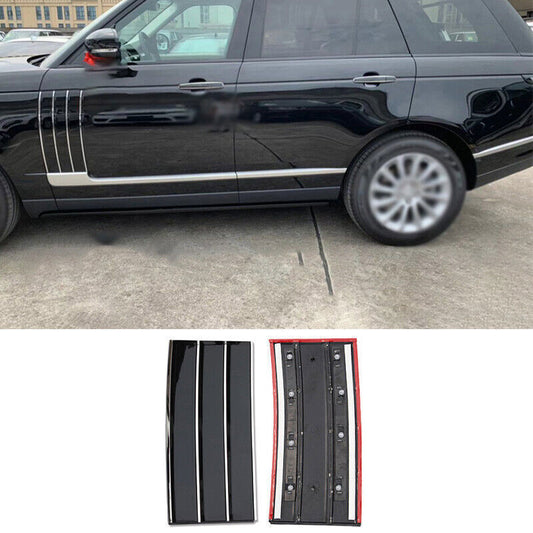 2X Silver Black Side Door Vent Fender Flank Cover for Range Rover L405 2013-2022