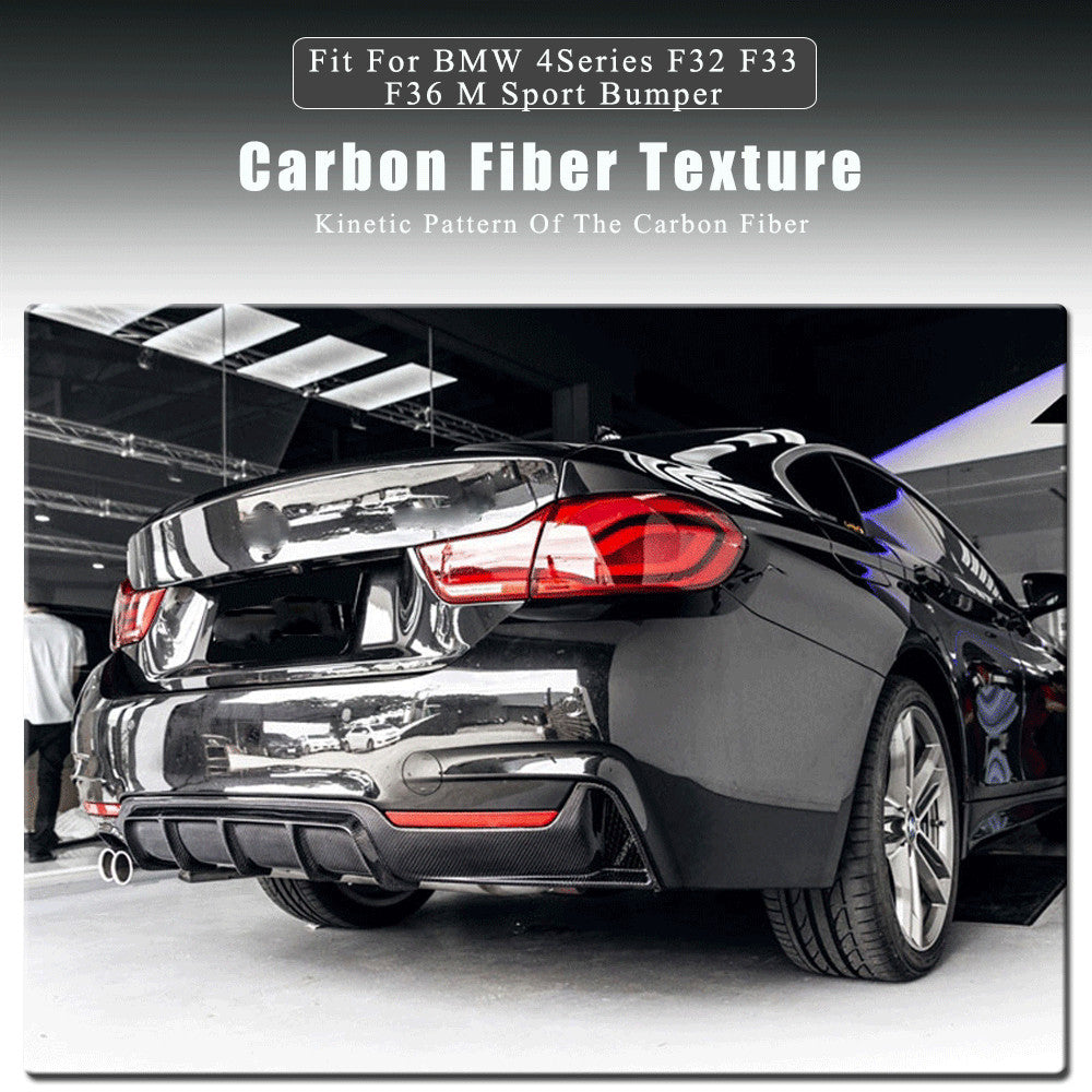 REAL Carbon Rear Diffuser Lip for BMW 4Series F32 F33 F36 M Sport Bumper 2014-20