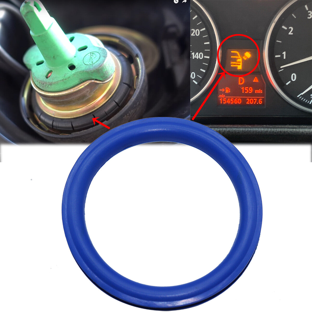 2Pcs Fuel Tank Filler Cap Seal for BMW 3 Series 98-21 320i E46/E90/E91/E92/E93