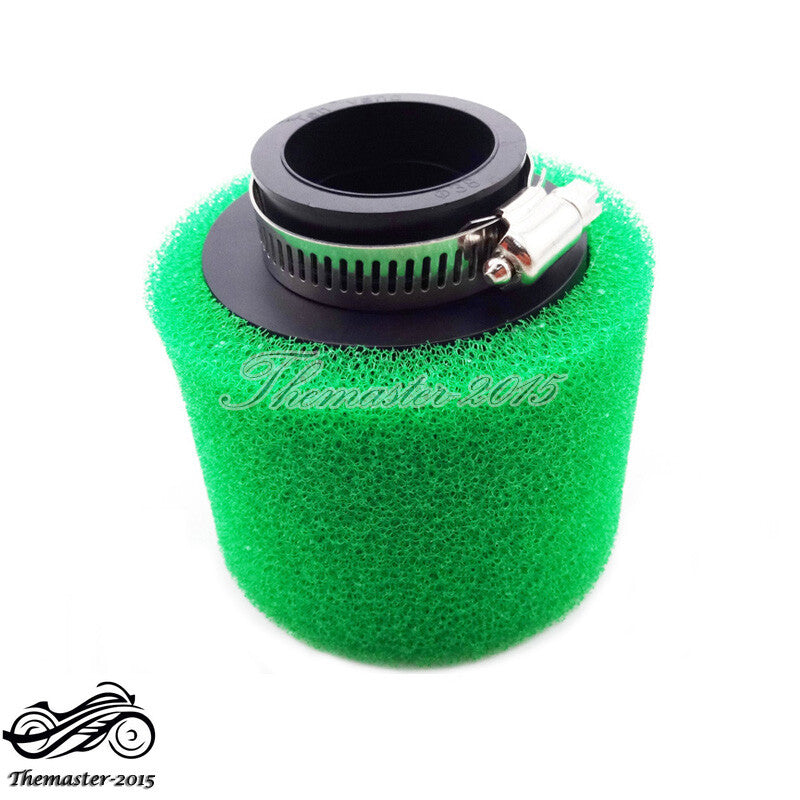 38mm Foam Air Filter Green For ATV Quad Pit Dirt Bike Go Kart Scooter Moped Q