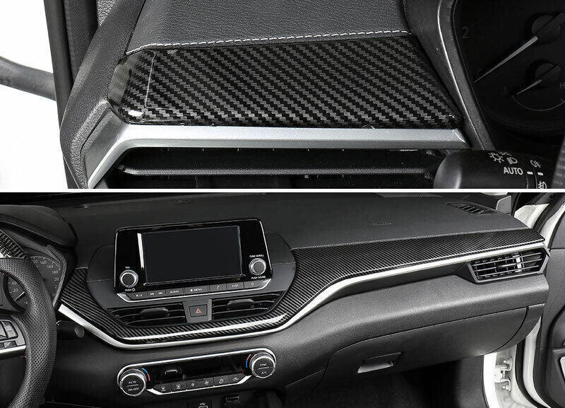 ABS Carbon Center Console Dash Strip Trim 2X For Altima Teana 2019-2023 n