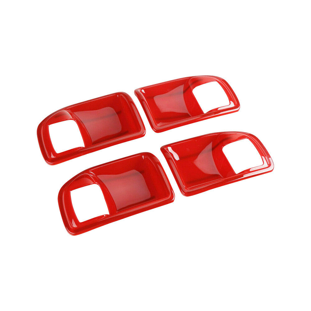 Interior Door Handle Bowl Cover Trim Red Fits For 2007-2015 for Wrangler JK 4 Door