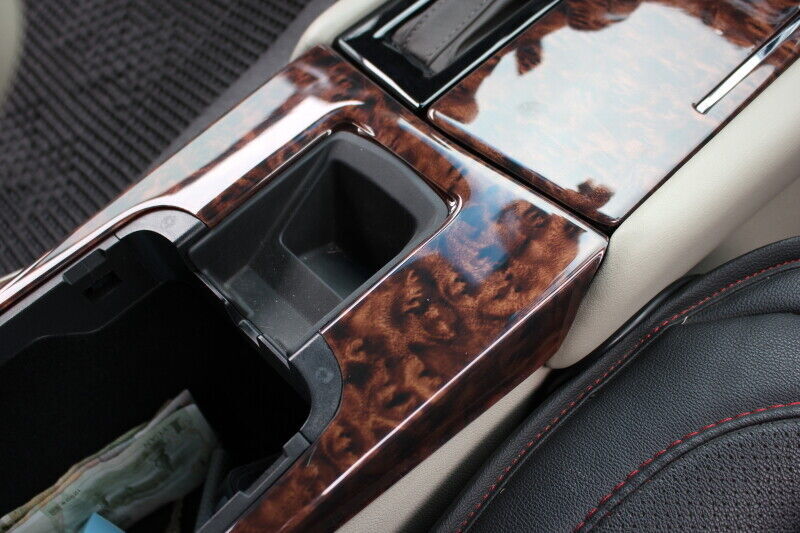 Car Middle Console Gear Shift Panel Trim Fit for Cadillac XTS 2013-17 Brown Wood