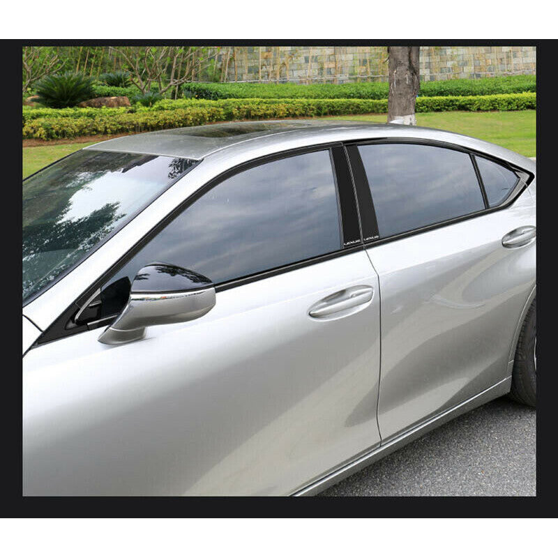 Glossy Black Steel Window Frame Sill Trim Cover For 19-2022 for Lexus ES350/300h/250