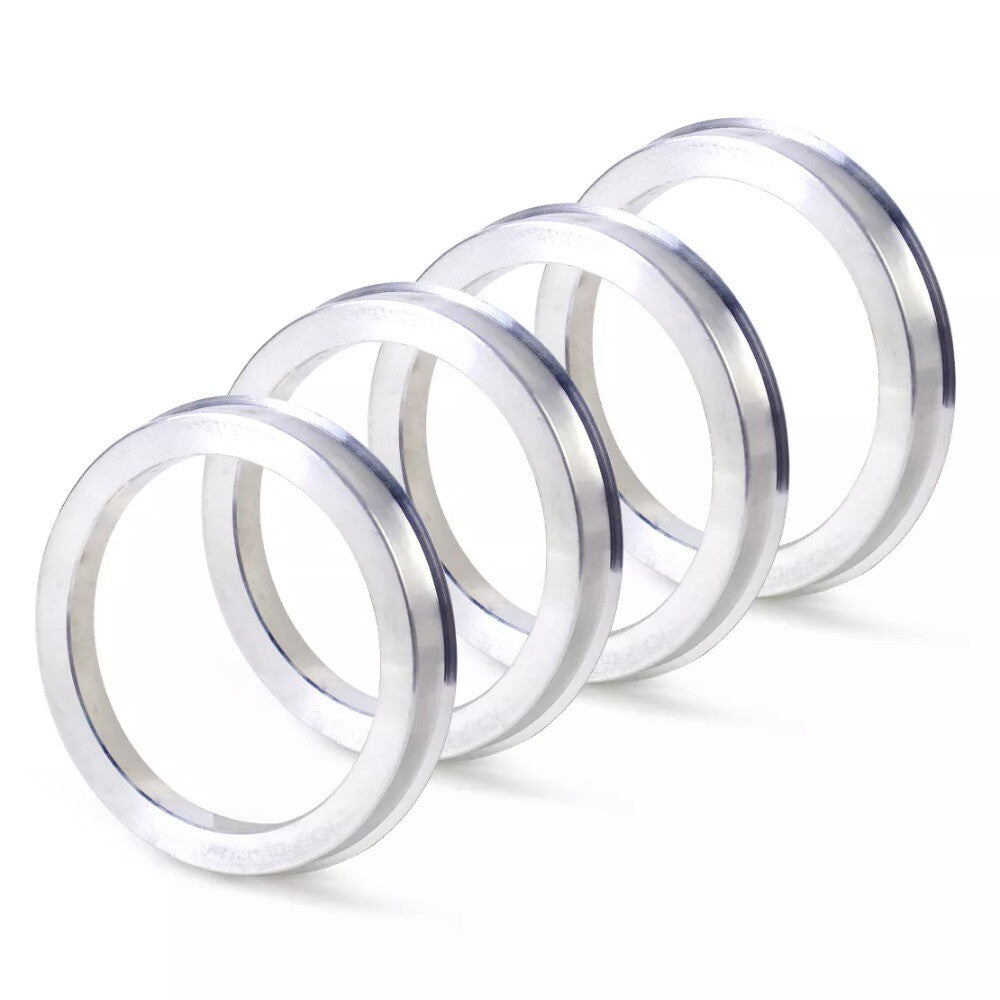 4pcs/set Silver Aluminum Centric Rings 73.1mm to 59.1mm Wheel Bore Centering New n