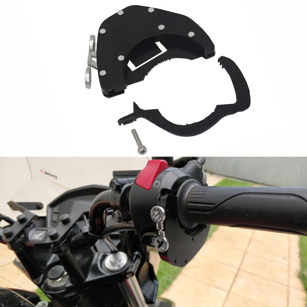 Motorcycle Throttle Lock Cruise Aid Control Motorbike Assist Handlebar Black New