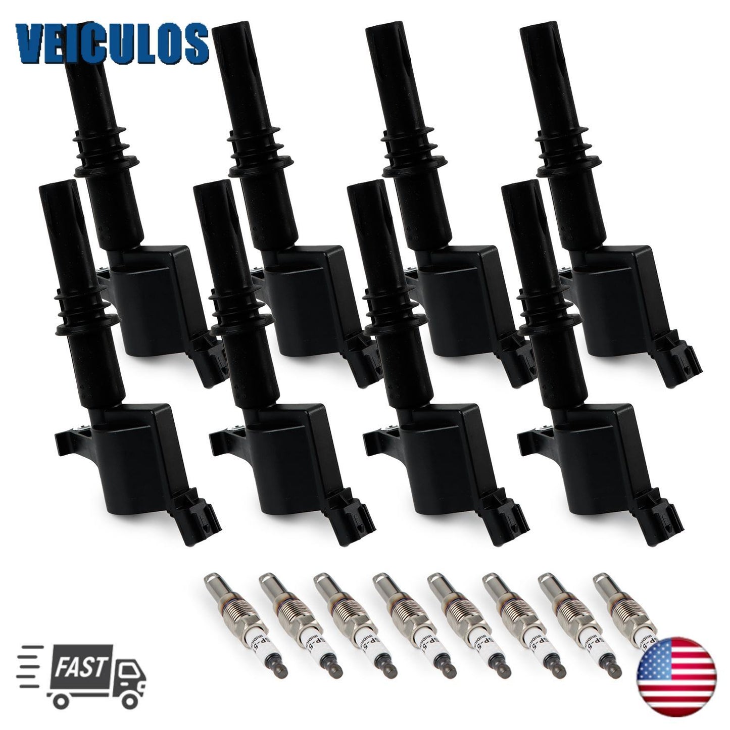 8X Ignition Coil + 8X Spark Plug for Ford F150 Expedition 2004-2008 5.4L FD508