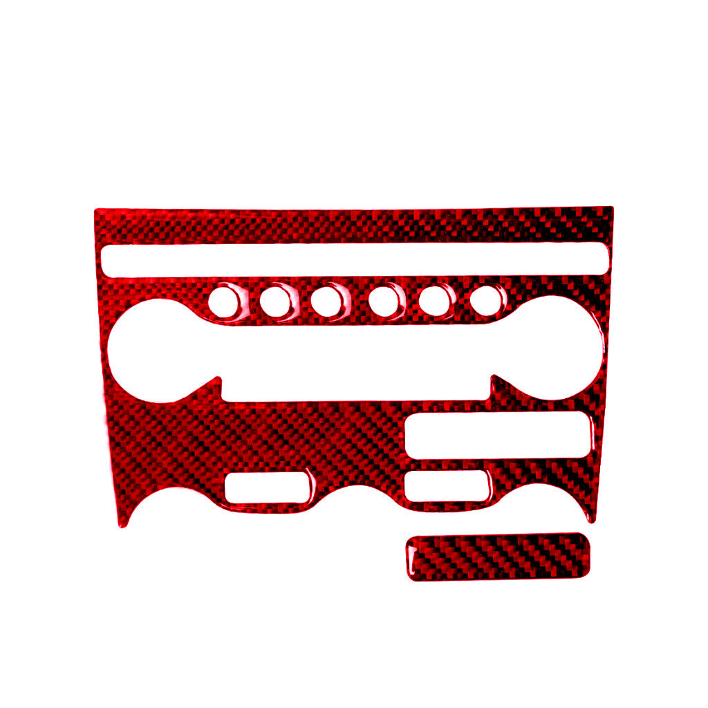Red Carbon Fiber Climate Control Cover Trim For Silverado/tahoe/ for sierra 2007-2014 v