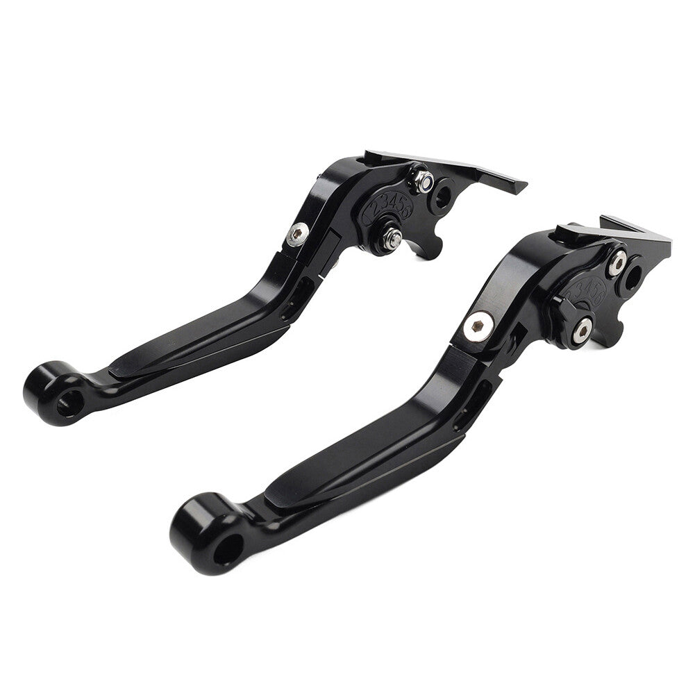 Folding Extendable Brake Clutch Levers for Suzuki GSXR600 GSXR750 11-21 Black Q