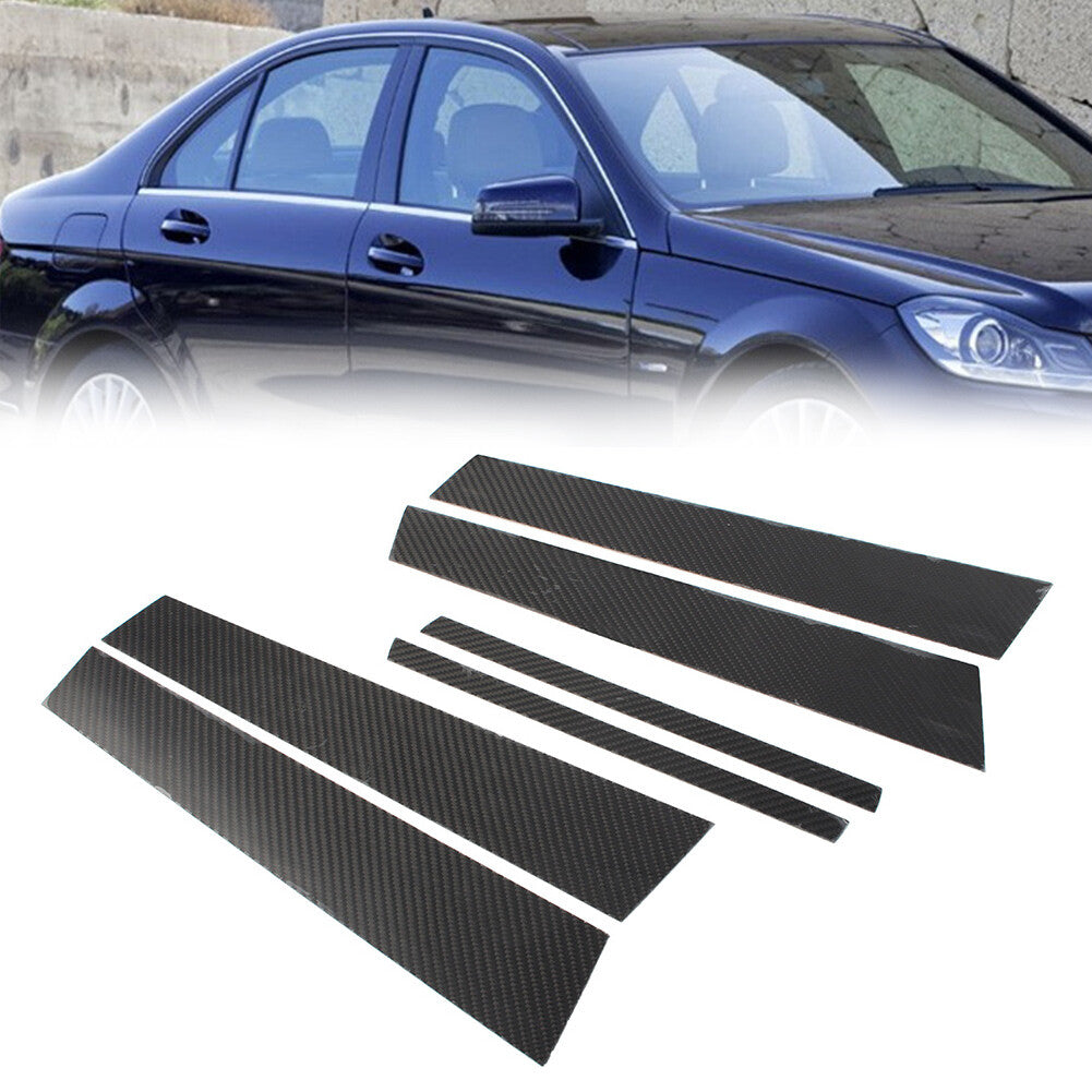 Car Exterior Door Window B Pillar Post Cover Trim for Mercedes-Benz C Class W204