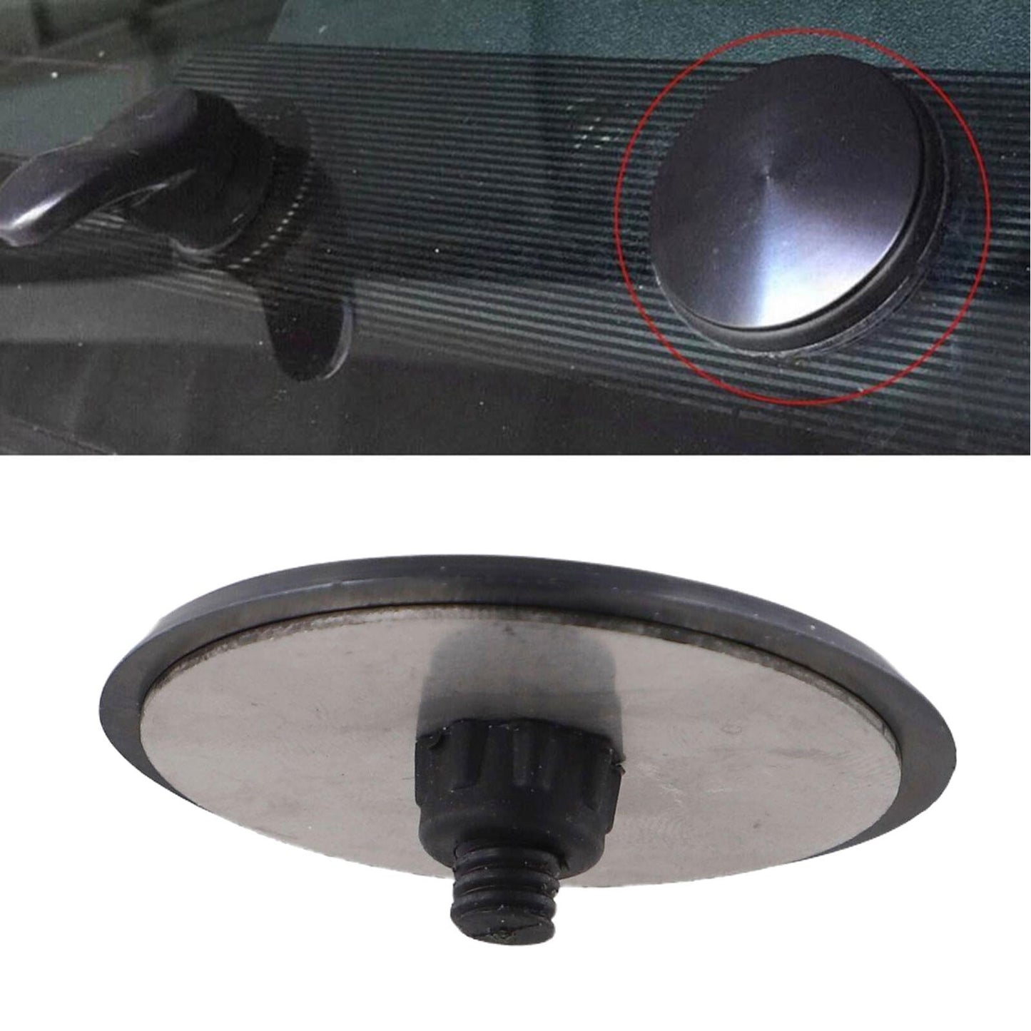 Black Waterproof Rear Windscreen Wiper Antenna Hole Cover P-lug For Cars v