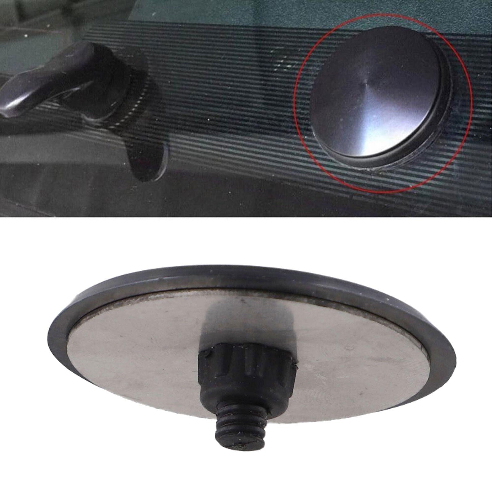 Black Waterproof Rear Windscreen Wiper Antenna Hole Cover P-lug For Cars v