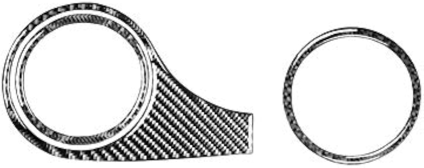 3-Piece Carbon Fiber Air Socket Decorative Protective Cover Stickers for Mazda RX8 (August 2004)