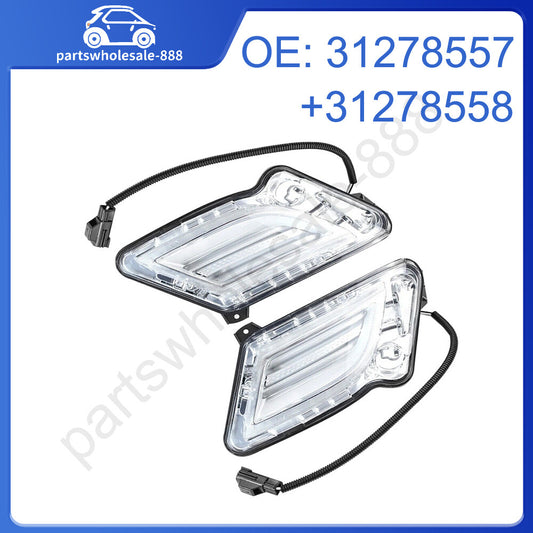Two-piece set of front LED daytime running indicator lights/lights for left and right, suitable for S60 2011-2013