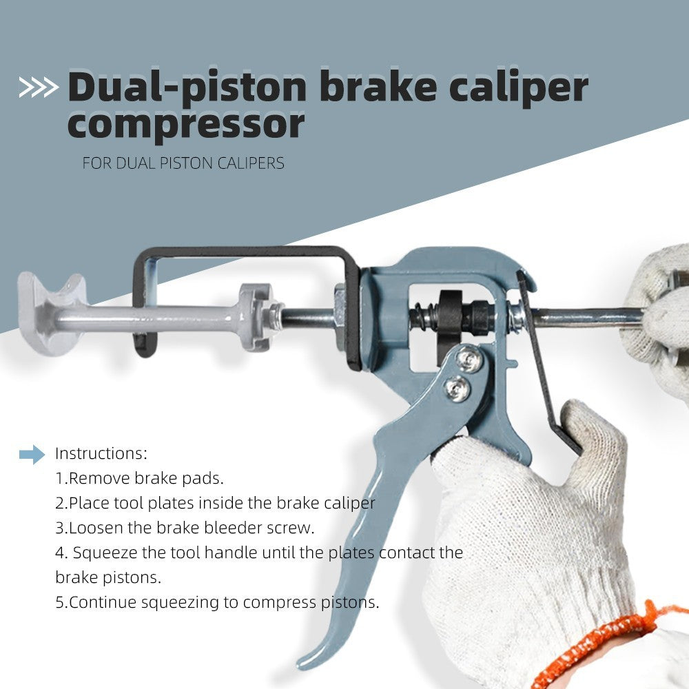 New 25750 Dual Caliper Piston Compressor Tool Brake Caliper Compressor Spreader Q