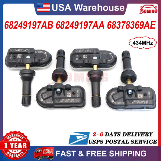4x NEW TPMS Tire Pressure Sensor 68249197AB 68157568AA for JEEP CHEROKEE for RAM