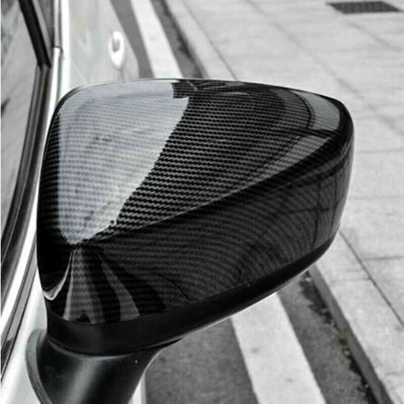 2PCS Carbon Fiber Side Rearview Mirror Cover Trim for Mazda CX-30 CX30 2020-2022