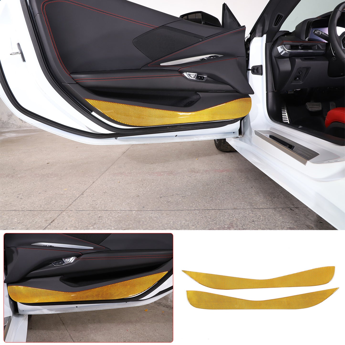 Genuine carbon fiber gear cutter cover trim for Land Rover for Range Rover Sport 2014 - 2017