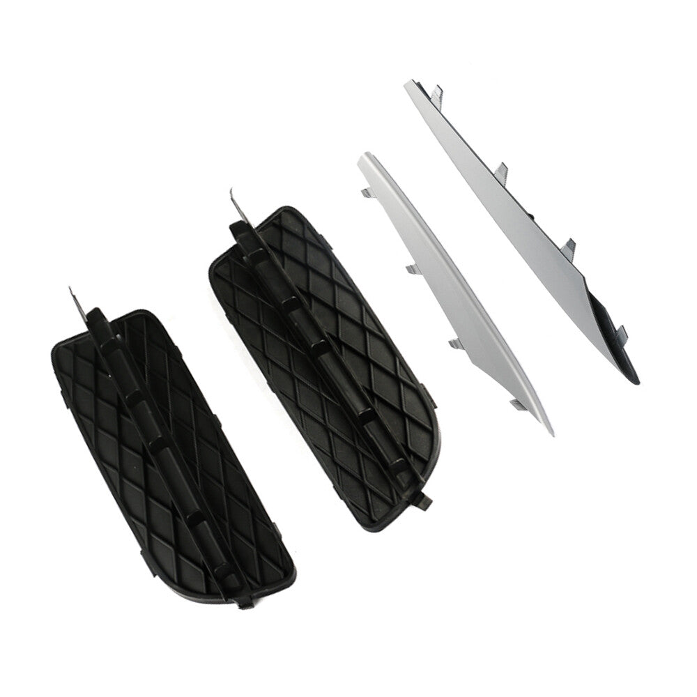 4Pcs Set Front Bumper Grille Cover  Chrome Trim Left  Right for BMW E70 for X5 NEW Q