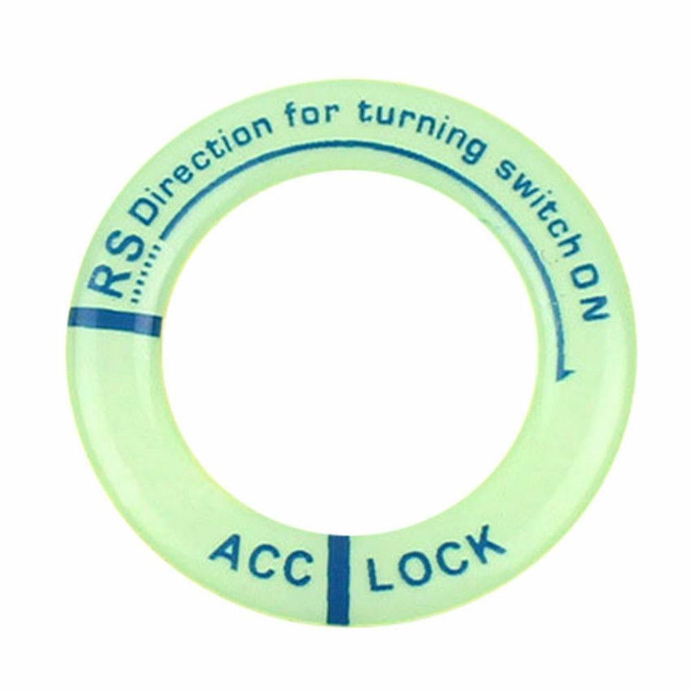 Aluminum Luminous Ignition Key Ring Switch Sticker 3M Tape Decal Sticker Blue C