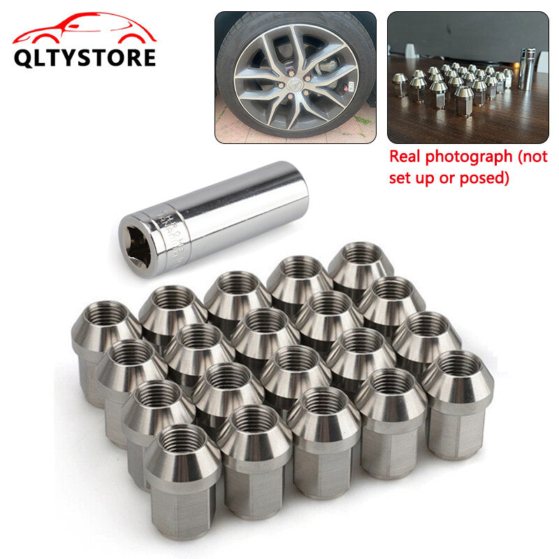 20Pcs M14x1.5 Lug Nuts Wheel Nuts Lug Nuts 19mm Hex 35mm Tall Stainless Steel Q