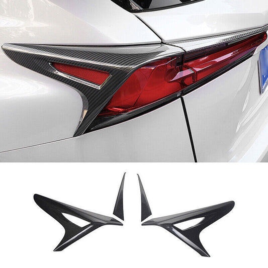 for Lexus NX200t 300h 15-21 Real Carbon Fiber Rear Tail Light Lamp Cover Trim 4x