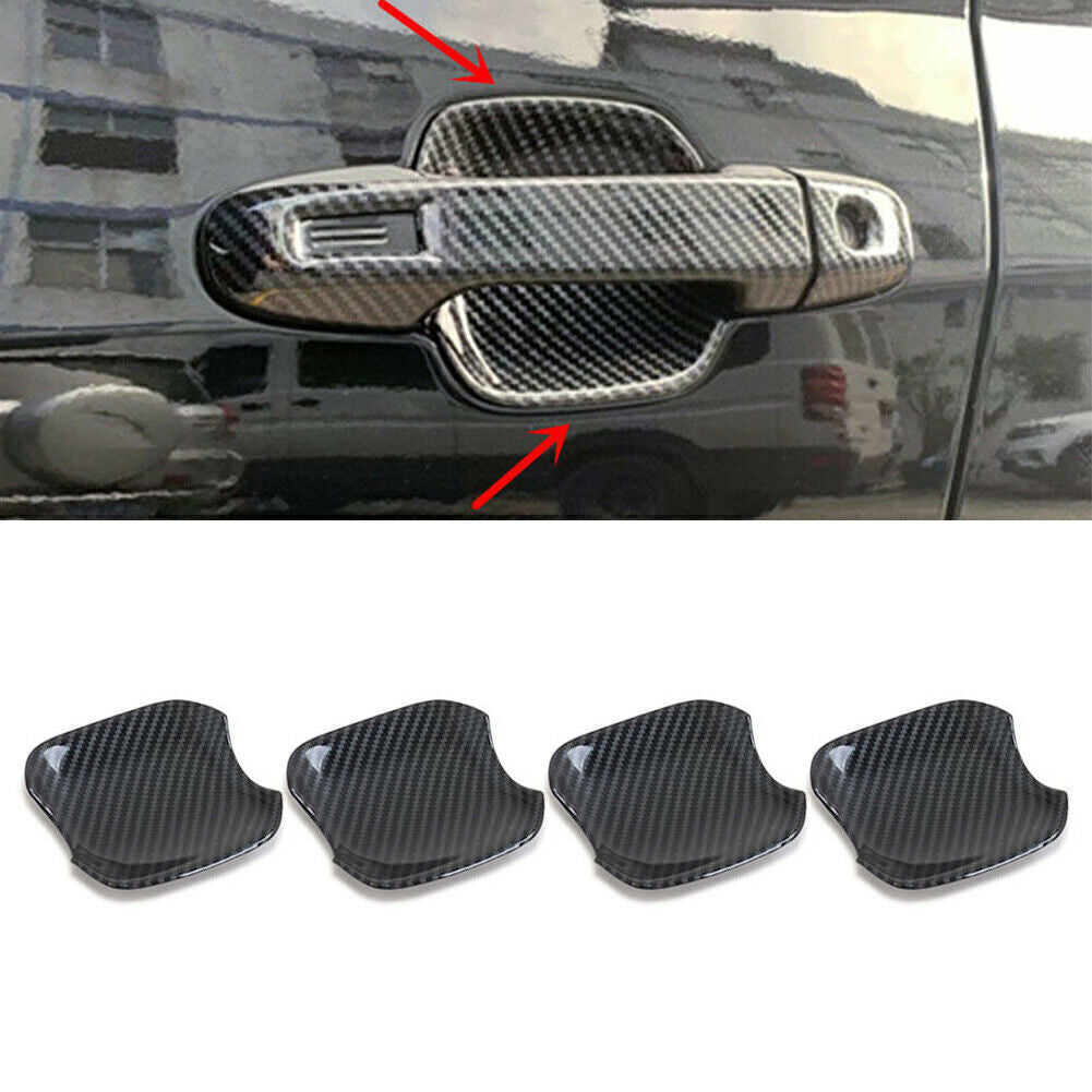 Door Handle Bowl Cover Trim Set Carbon Fiber for Subaru Forester SK 2019-2022