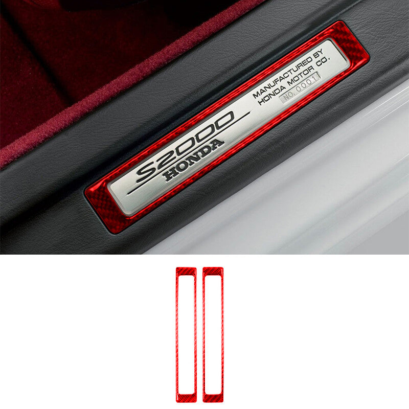 2Pcs Carbon Fiber Rear Console Storage Cover Trim For Supra 2019-2022 v