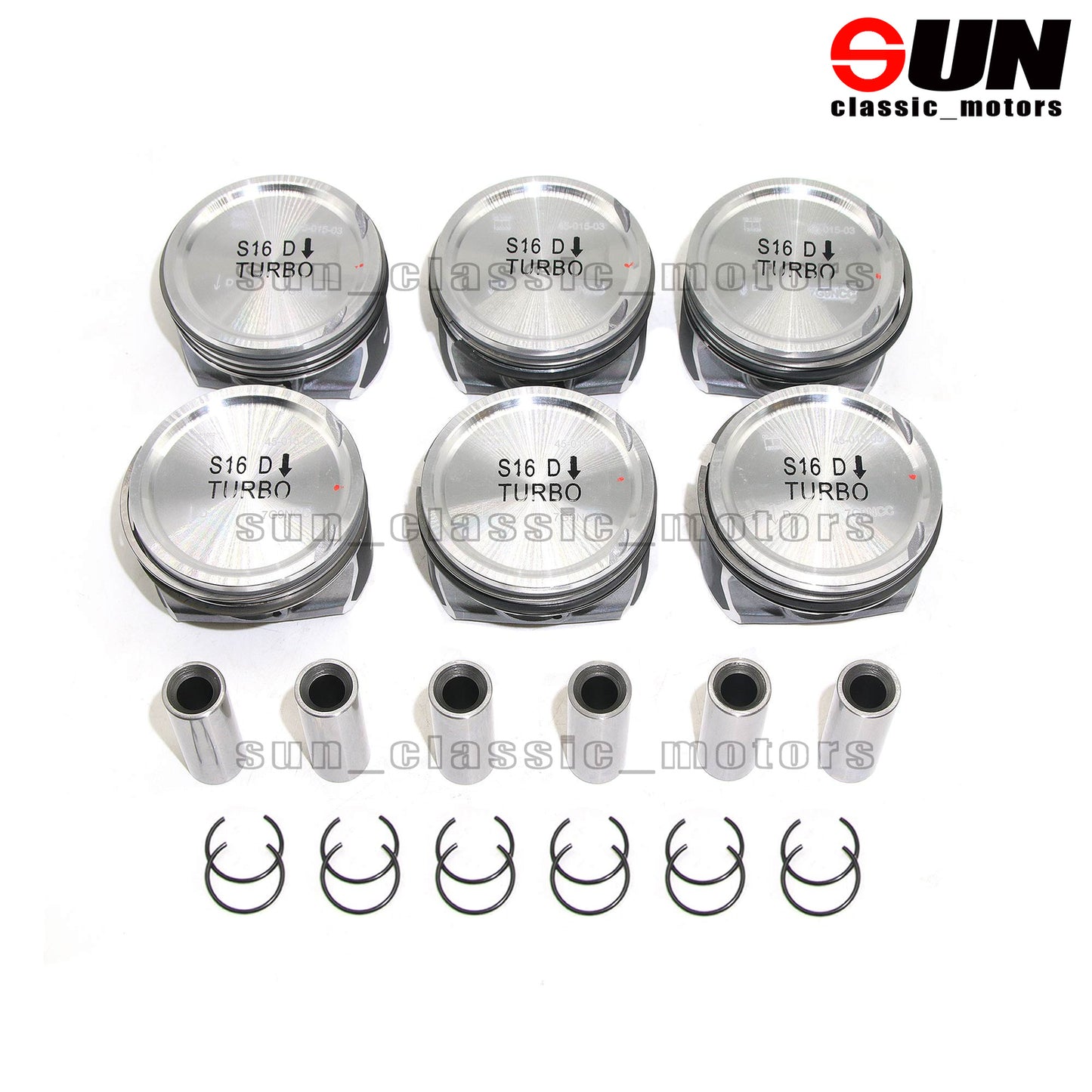 6-piece STD piston and ring set for Volvo S60, S80, V60, XC60, XC70 3.0T, T6, B6304T, 30750892-