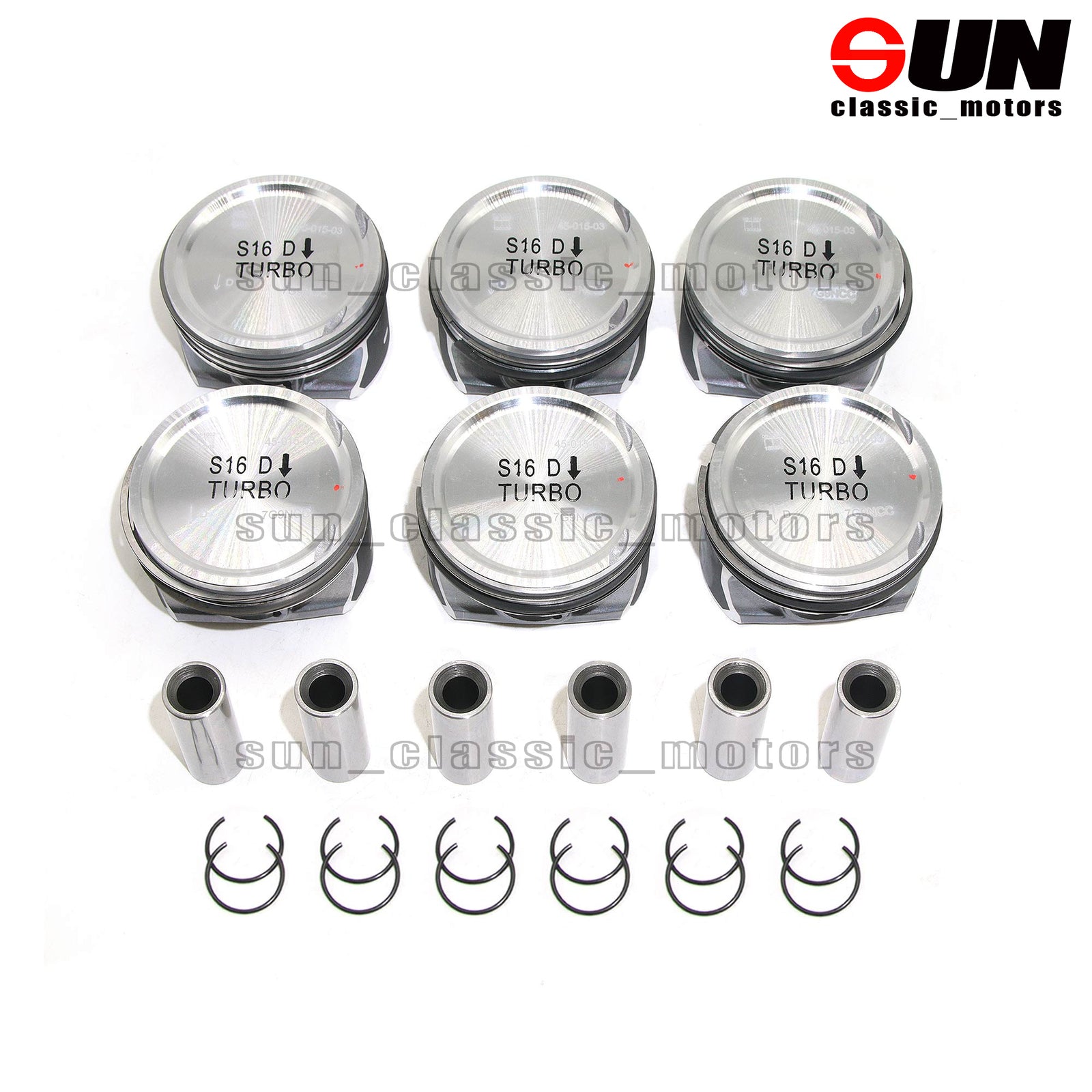 6-piece STD piston and ring set for Volvo S60, S80, V60, XC60, XC70 3.0T, T6, B6304T, 30750892-