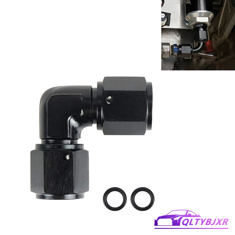Female 6AN to Female 6AN 90 Degree Swivel Coupler Union Fitting Adapter Aluminum