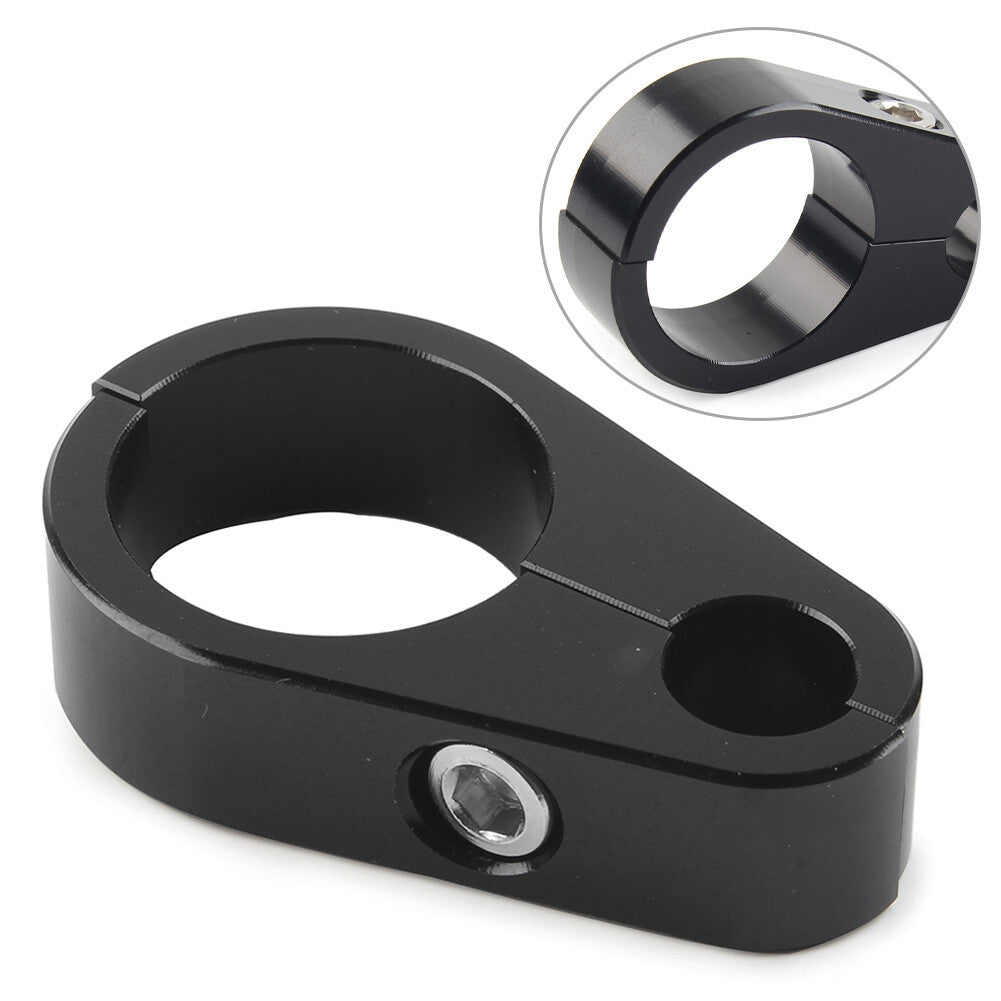 Brake Clutch Cable Wire Clamp Clip Fit for Harley 1'' Handlebar Motorcycle Black Q