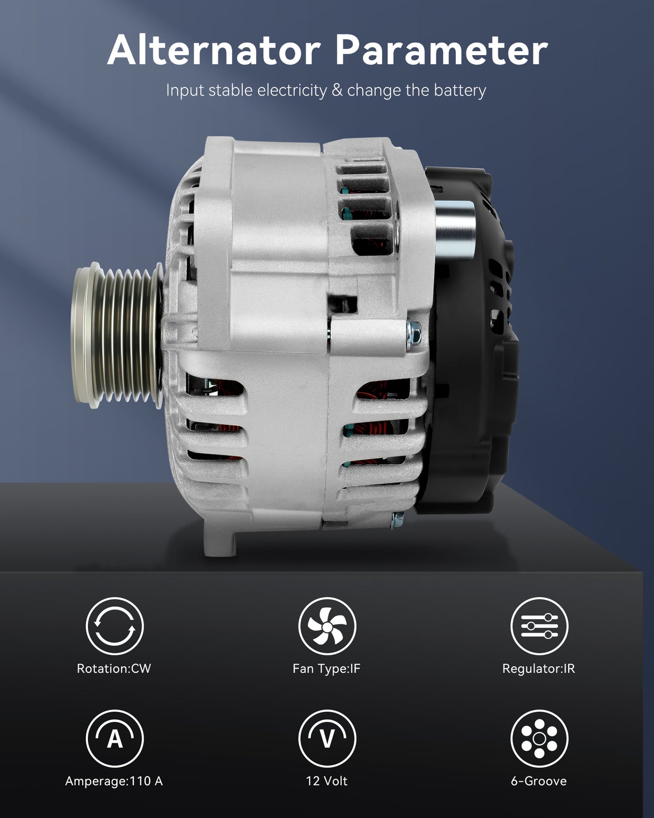 For 2007-2012 for Nissan Altima for 2011-2013 Rogue 2.5L 110 Amp Alternator 11258