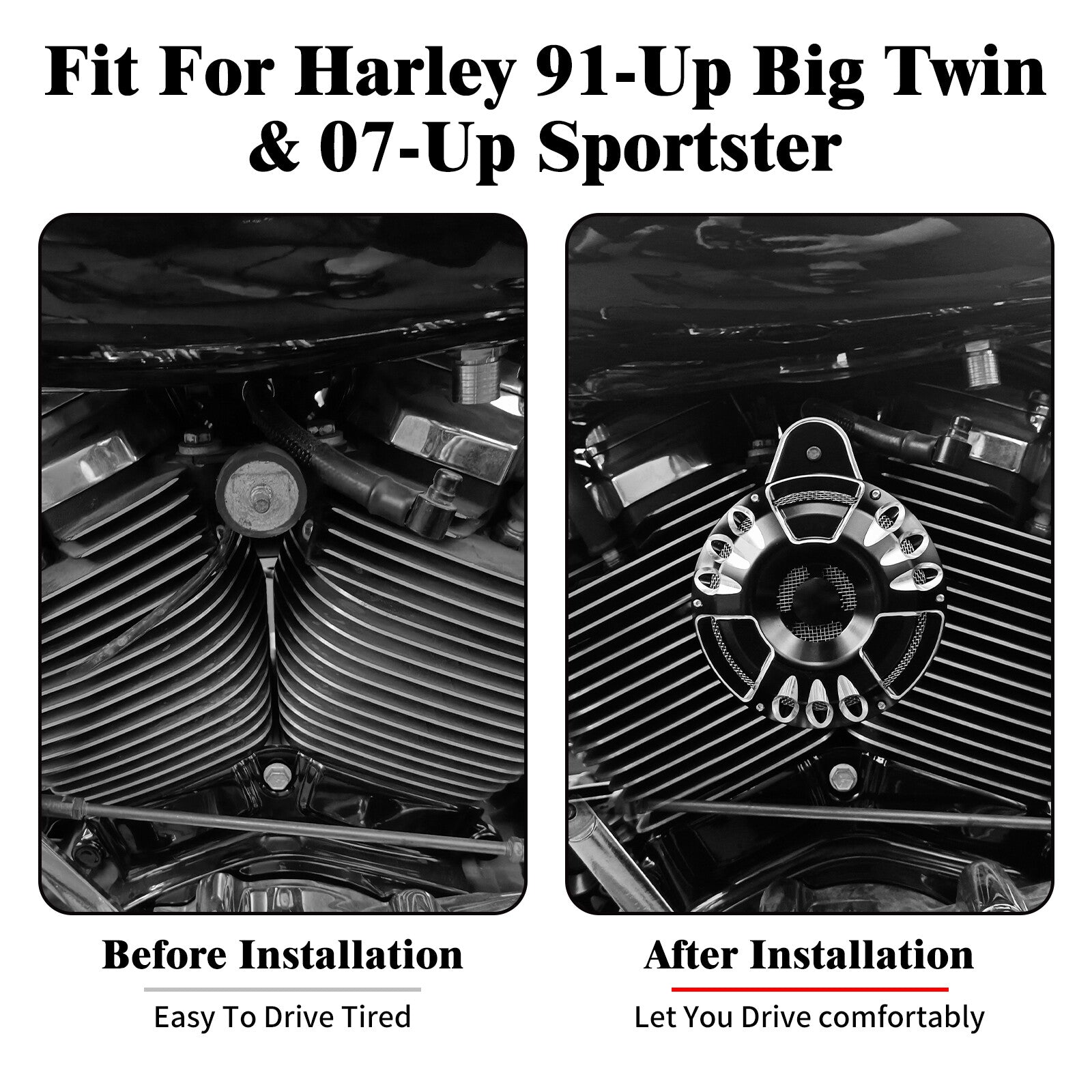 CNC 110 dB Horn Speaker Cover for Harley Touring Big Twin 1991-2017 Sportster