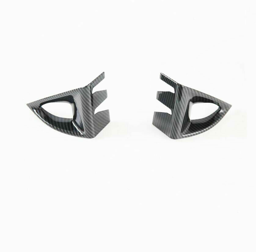 2for Nissan Rogue 2021-2023 Carbon Fiber Color Front Fog Light Lamp Cover Trim