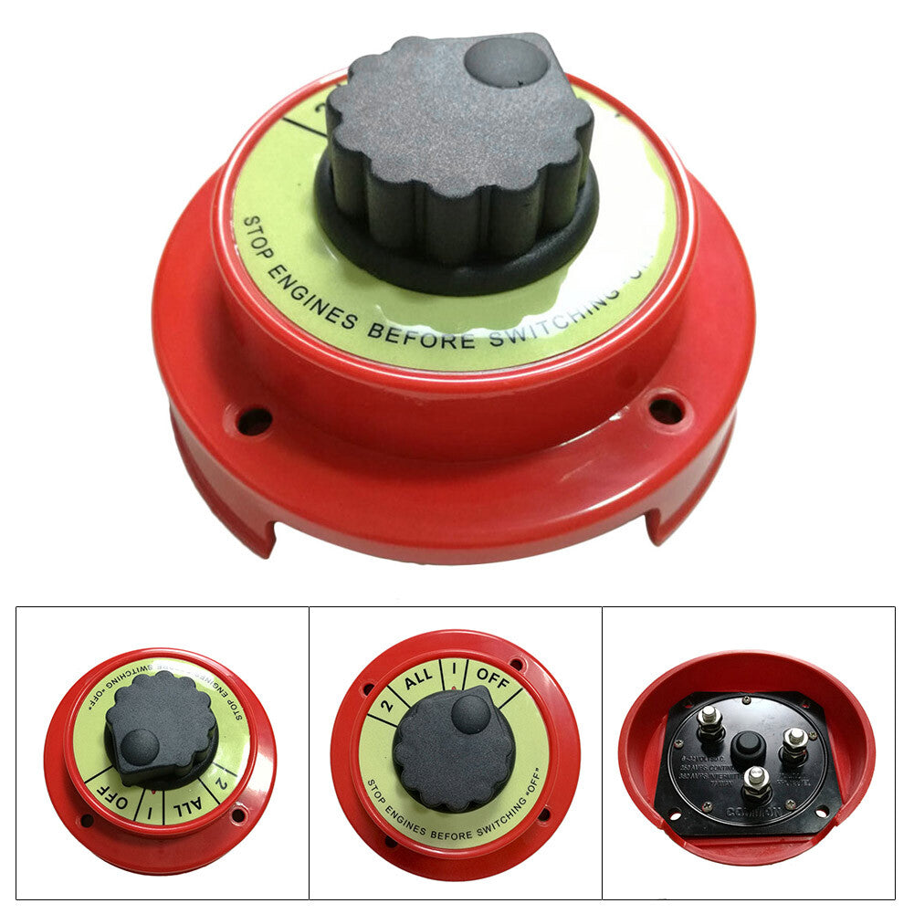 Dual Battery Selector Switch Fishing Boat RV Semi 8501 1 2 On Off 50V n