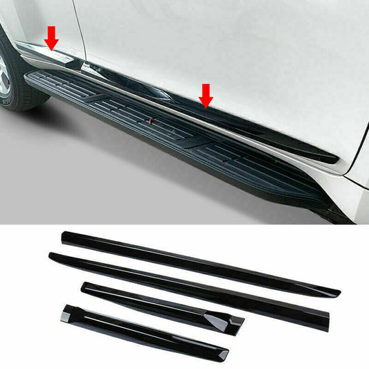 for Toyota Prado FJ150 2010-21 Black Body Side Door Molding Cover Decor Trim 4P