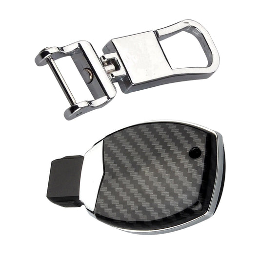 Carbon Fiber Car Key Fob Case Cover Hook for Mercedes-Benz C200L C180L GLC260 A