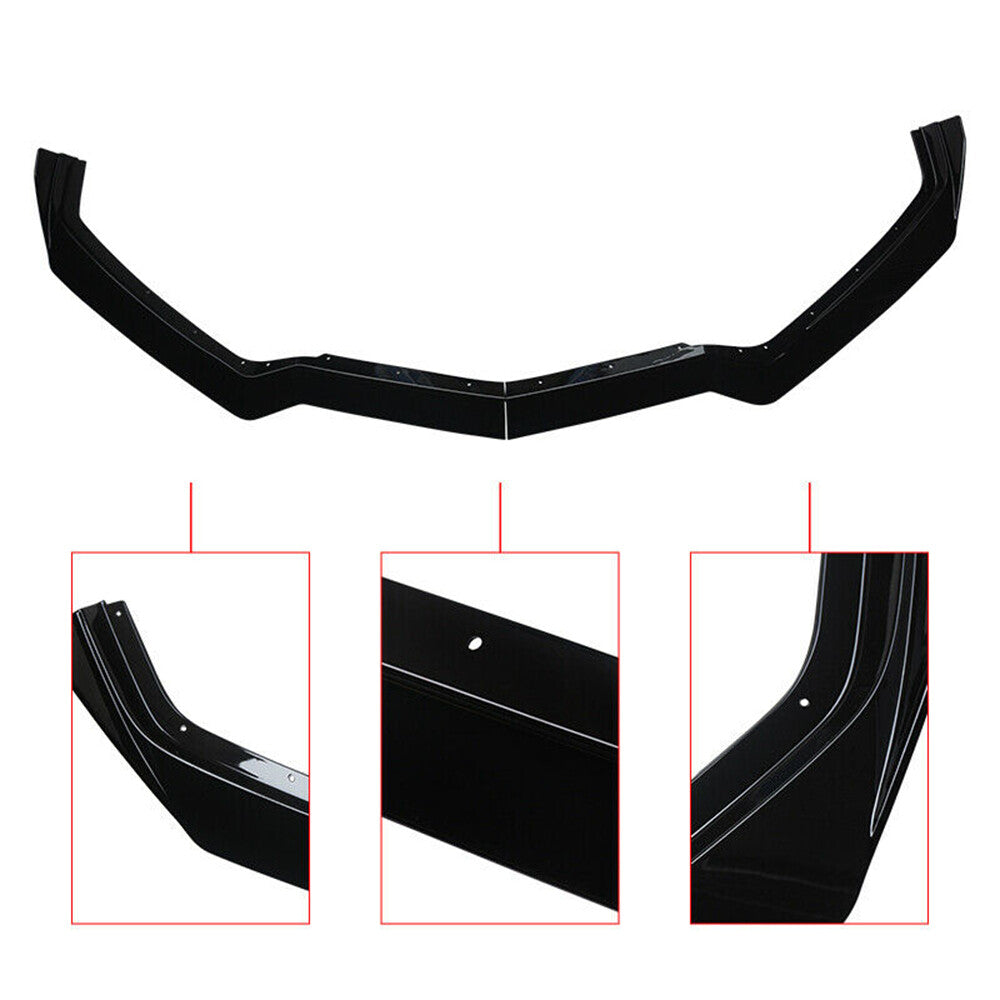 5PCS Gloss Black Front Bumper Lip Spoiler For 20-23 for Corvette C8 5VM Style n